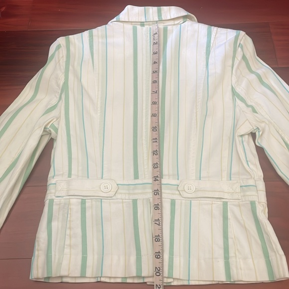 Vintage Guess Jeans stretch Stripe Blazer Jacket - Picture 8 of 11